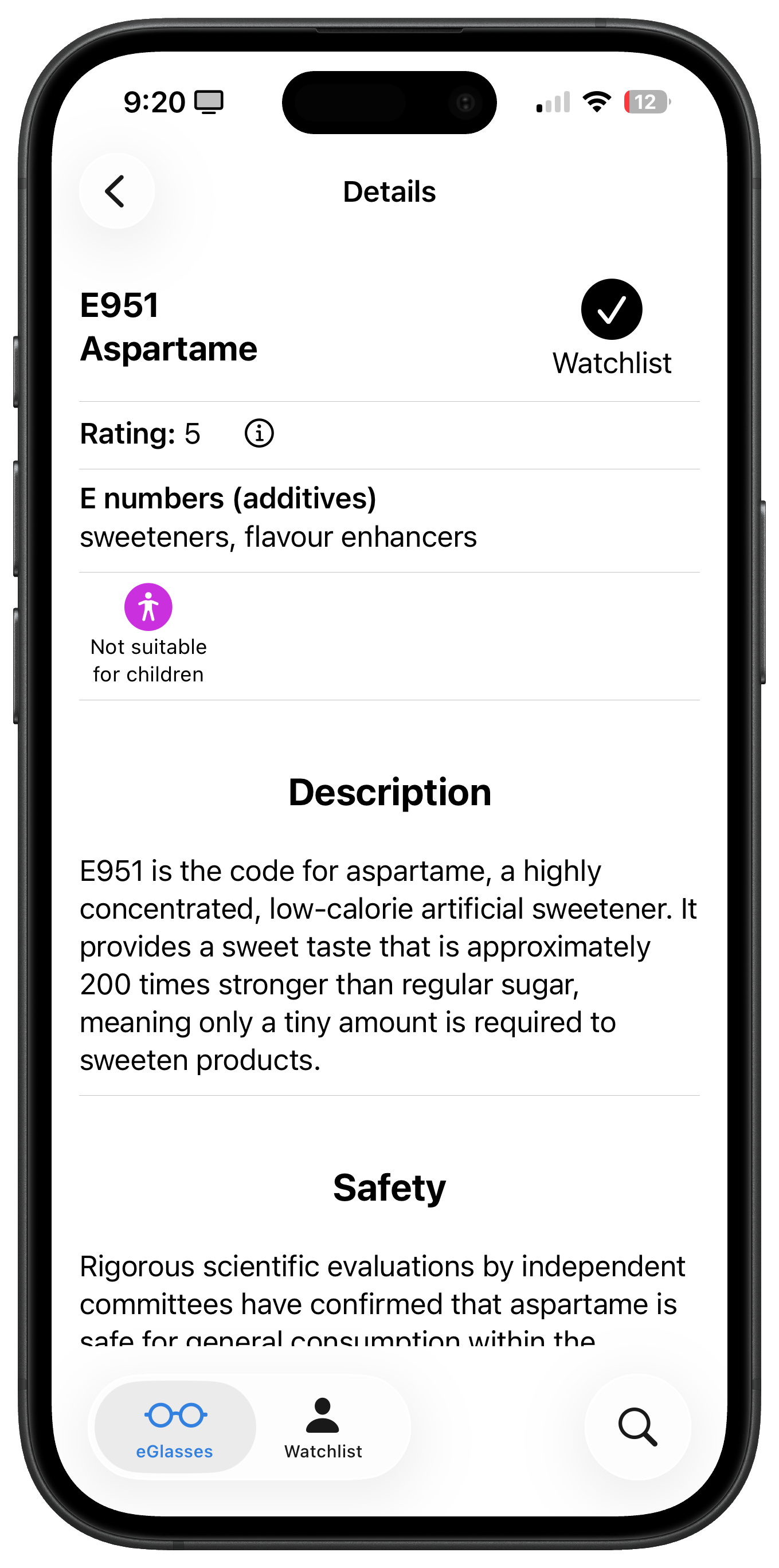 Description of Aspartame.